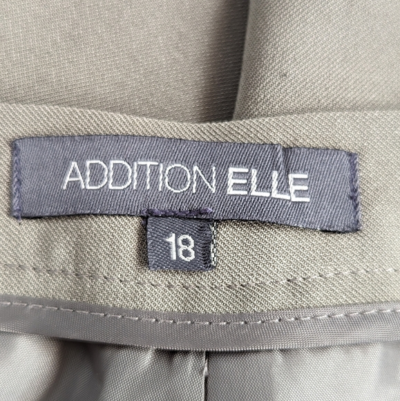 Addition Elle Green/Kaki Wideleg Pant - Picture 2 of 4